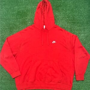 Nike Men's Red Swoosh Hoodie